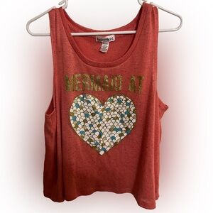 mermaid glitter sweater tank